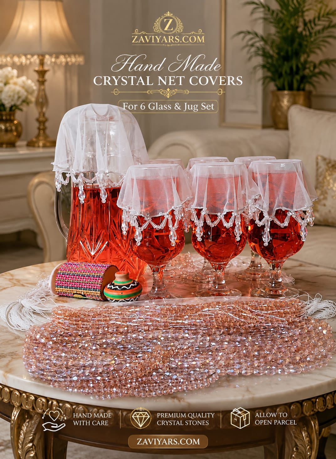 HAND MADE CRYSTAL STONES NET COVERS (OPEN YOUR PARCEL FIRST ! THEN PAY.FREE DILIVER/ NO SHIPPING CHARGES
